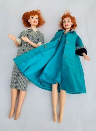 Vintage 1966 Lucille Ball Ricardo 2 Barbie Dolls Mattel I Love Lucy Tv Show