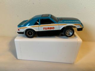 Vintage Tyco 1979 Mustang Turbo H O Slot Car Lights & Motor Hard To Find