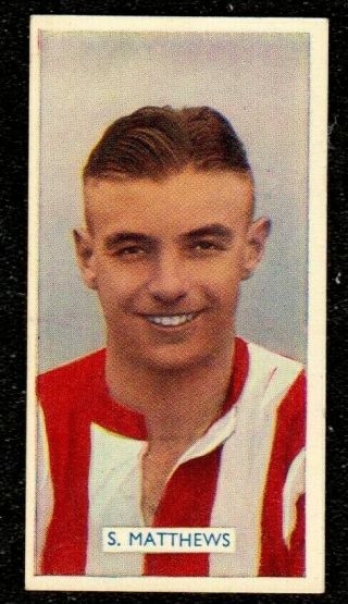 1935 Stanley Mathews Stoke City Carreras Famous Footballers Cigarette Card Exc