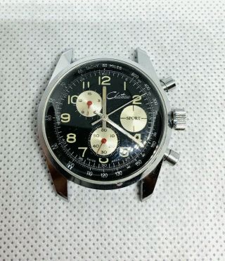 Vintage Chateau Sport Chronograph Watch Swiss Made Needs Work 36.  5mm