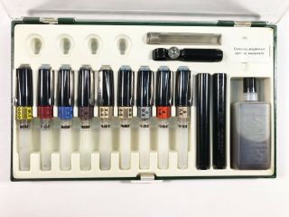Faber Castell Tg Technical 9 Pen Set Vintage But Incomplete