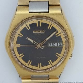 Two Tone Seiko 7009 - 8079 Automatic Mens Vintage Wrist Watch