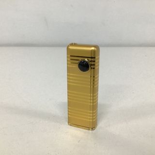 Vtg Juvena Gold Tone Striped Pattern Lighter Made In Japan 323