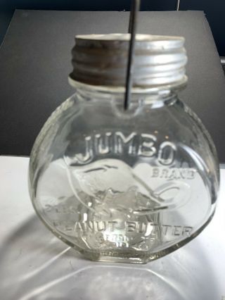 Vintage 2lbs.  Jumbo Brand Peanut Butter Jar Frank Tea & Spice Co.  Cincinnati
