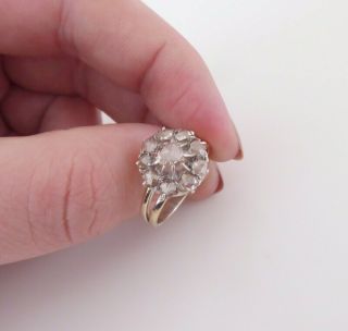 18ct Gold Antique Old Rose Cut Diamond Large Ring Victorian