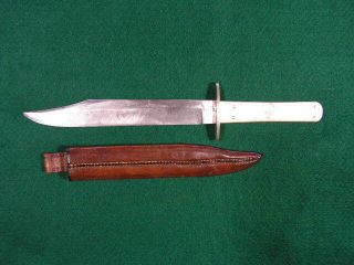 Antique Civil War Period Sheffield Bowie Knife Mother Of Pearl Grips