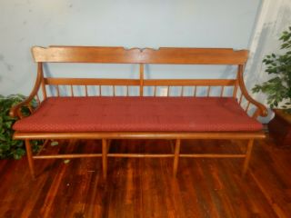 Antique Primitive Settee Bench Single Board Wide Plank Seat Hall Porch
