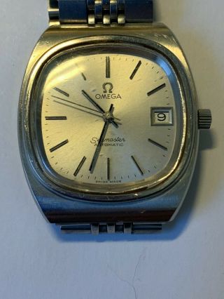 Vintage 1979 Omega Seamaster Silver Dial Date 1010 Automatic Man 