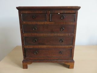 Antique Oak Georgian Mahogany /cabinet / Apprentice Piece Chest Of Drawers