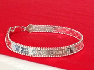 Vintage Otc Italy Sterling Silver.  925 Mesh Bracelet It Was That I Carried You