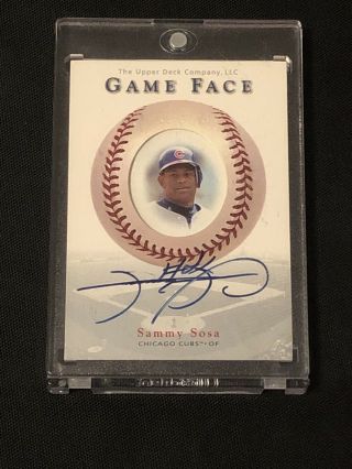 Sammy Sosa 2003 Upper Deck Game Face Certified Signed Autographed Card Cubs