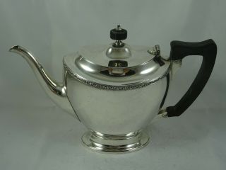 Quality,  Art Deco Solid Silver Tea Pot,  1940,  658gm