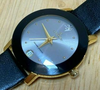 Le Chateau Lady Gold - Black Diamond Analog Quartz Watch Hours Battery