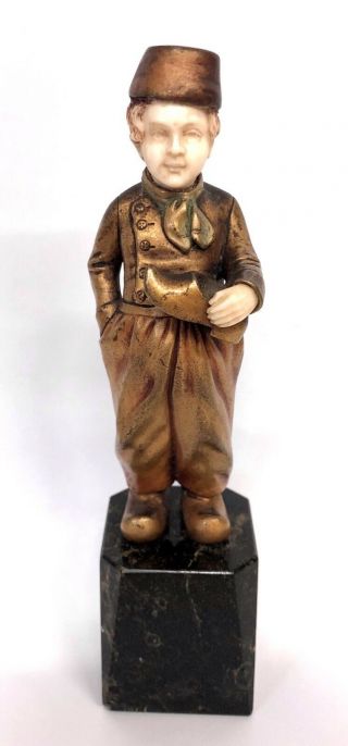 Antique Art Deco Bronze Model Of A Boy In The Manner Of Dimitri Chiparus