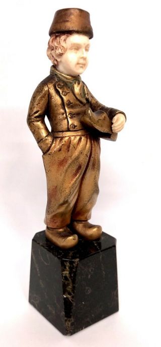 Antique Art Deco Bronze Model of a boy in the manner of Dimitri Chiparus 3