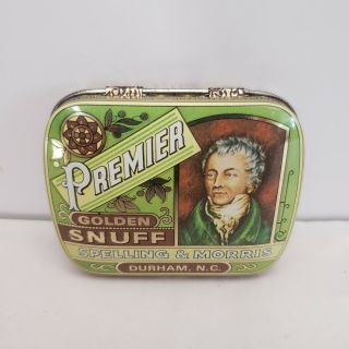 Vintage Spelling & Morris Premier Golden Snuff Tobacco Tin
