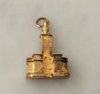 Vintage Danecraft Gold Fill Sterling Silver Charm Cleveland Terminal Tower