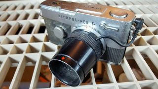 Vintage Olympus Pen - Ft 35mm Camera Body With Medical Endoscope Adaptor