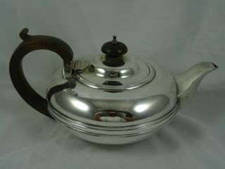 Smart Art Deco Sterling Silver Tea Pot,  1938,  596gm