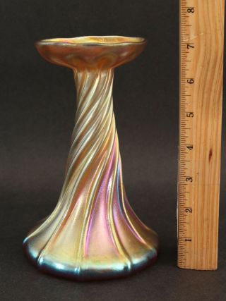 Antique L.  C.  T Louis Comfort Tiffany American Art Glass Favrile Candle Lamp Base
