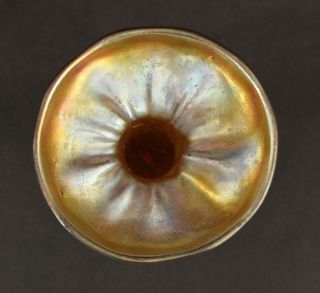 Antique L.  C.  T Louis Comfort TIFFANY American Art Glass Favrile CANDLE LAMP Base 4