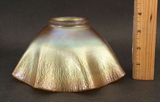 Antique Authentic Tiffany Favrille American Art Glass Candle Lamp Shade,  Nr