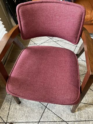 Set Of 2 W H Mid Century Modern Gunlocke Walnut Arm Chair Vintage MCM Retro 2