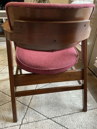 Set Of 2 W H Mid Century Modern Gunlocke Walnut Arm Chair Vintage MCM Retro 3