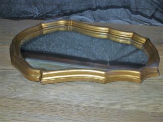 VINTAGE FRENCH GOLD GILT FRAMED WALL MIRROR ANTIQUE STYLE DECORATIVE 2