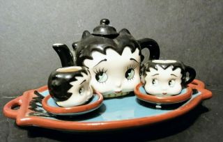 Vintage 1995 Vandor Betty Boop Mini China Tea Set 10950