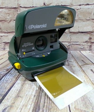 Vintage Polaroid One Step Express Green Instant Film Camera -