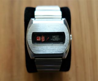 Vintage Rare,  Oberon Target Hand Wind Jump Hour Digital Watch