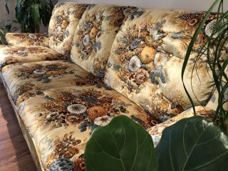 Vintage Boho Velvet Tufted Sofa