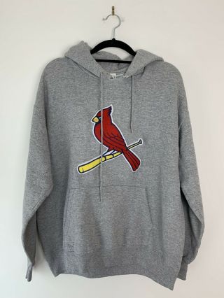 Vintage St Louis Cardinals Lee Sport Grey Logo Hoodie Size Approx Mens Large L