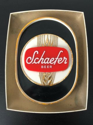 Vintage Schaefer Beer Advertising Sign,  Plastic