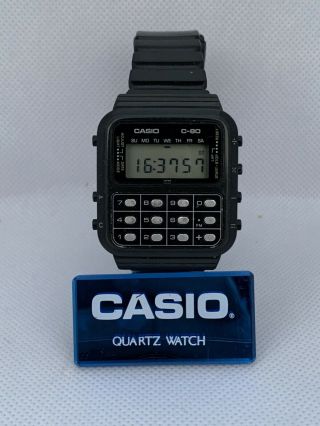 Rare Vintage Casio C - 80 Digital Calculator Wrist Watch Nos Module 133 Japan