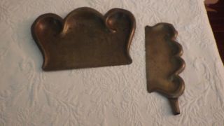 Brass Crumb Dust Pan Kitchen Table Antique Vintage 9 " X 5 " & 8 " X 3 "
