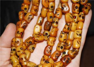 Tibetan Old Antique Kapala Skull Bracelet Rosary Prayer Beads Mala Necklace 108