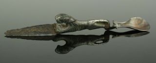 Ancient Roman Silvered Spoon - Circa 1st - 2nd Ad