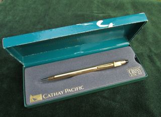 Vintage Cathay Pacific " Celebrate 50 Years Of Flight " Cross Pen 1/20 10k Gf Wbox