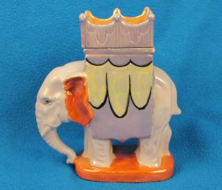 Vintage Lusterware Elephant - Cigarette Ashtray / Match Holder Japan - 2 Piece