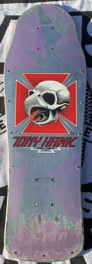 1980’s Tony Hawk Powell Peralta Vintage Old School Skateboard Vision Santa Cruz