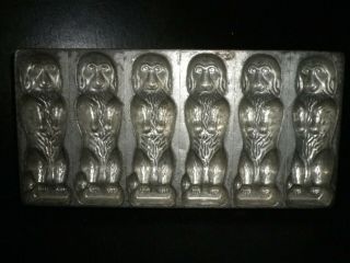 Vintage Metal Chocolate Mold/mould,  Flat Mold Of Standing Dogs,  Randle & Smith.