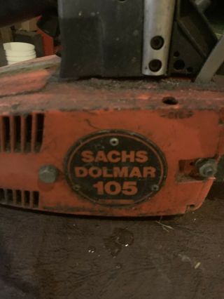 Sachs Dolmar 105 Chainsaw,  Vintage,  Collectors Saw,  Power Head