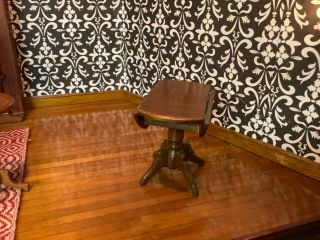 Dollhouse Miniature Artisan Made Drop Leaf Table 1/12 Signed Marnie Stone 1982