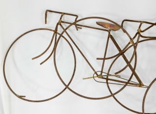 Vintage Mid Century Brutalist Curtis Jere Bicycle Wall Art Sculpture Bikes 6