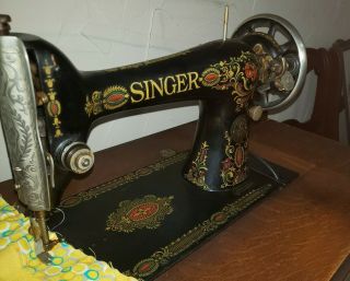 4/28/1920 Vintage Singer Red Eye 66 Treadle Sewing Machine Will Ship