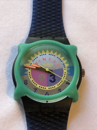 Vintage 1992 Swatch Winter Series Gents W/ Guard Too