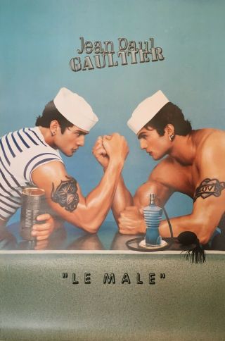 Vintage Fashion Poster Jean Paul Gaultier " Le Male " Men 