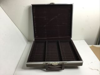 Vintage Savoy 42 Cassette Tape Storage Carrying Case Brown Briefcase Organizer
